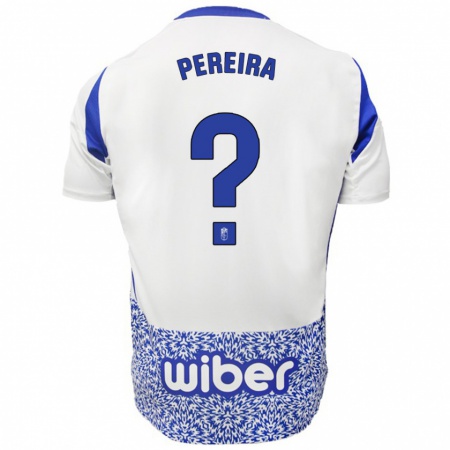 Kandiny Gyermek João Pereira #0 Fehér Kék Idegenbeli Jersey 2024/25 Mez Póló Ing