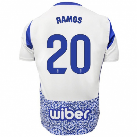 Kandiny Gyermek Lucía Ramos #20 Fehér Kék Idegenbeli Jersey 2024/25 Mez Póló Ing