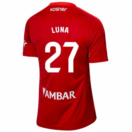 Kandiny Gyermek Marcos Luna #27 Fehér Kék Idegenbeli Jersey 2024/25 Mez Póló Ing