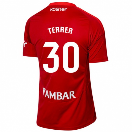 Kandiny Gyermek Lucas Terrer #30 Fehér Kék Idegenbeli Jersey 2024/25 Mez Póló Ing