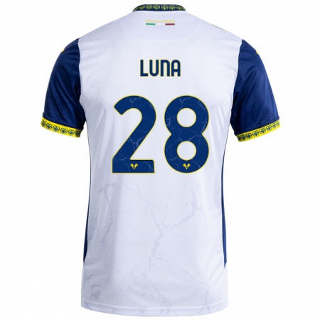 Kandiny Gyermek Agustín Luna #28 Fehér Kék Idegenbeli Jersey 2024/25 Mez Póló Ing