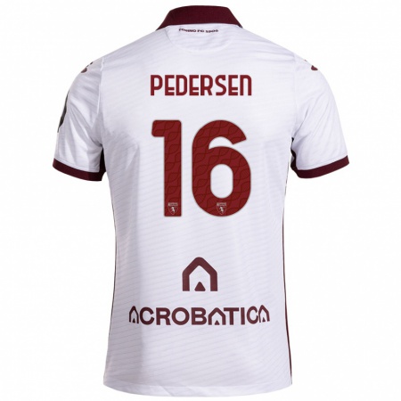 Kandiny Gyermek Marcus Pedersen #16 Fehér Barna Idegenbeli Jersey 2024/25 Mez Póló Ing