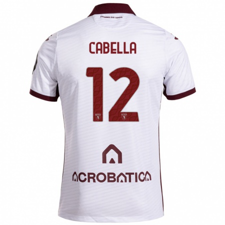 Kandiny Gyermek Matteo Cabella #12 Fehér Barna Idegenbeli Jersey 2024/25 Mez Póló Ing