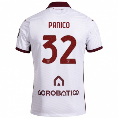 Kandiny Gyermek Patrizia Panico #32 Fehér Barna Idegenbeli Jersey 2024/25 Mez Póló Ing