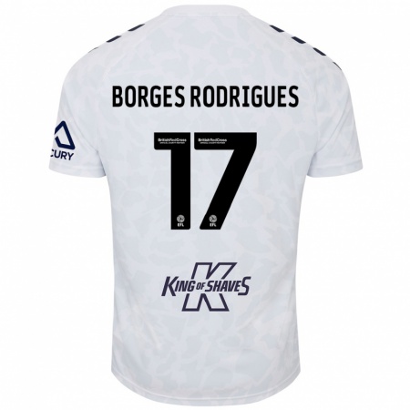 Kandiny Gyermek Raphael Borges Rodrigues #17 Fehér Idegenbeli Jersey 2024/25 Mez Póló Ing