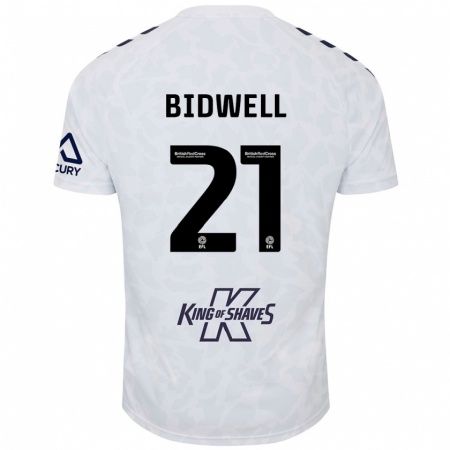 Kandiny Gyermek Jake Bidwell #21 Fehér Idegenbeli Jersey 2024/25 Mez Póló Ing