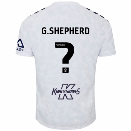 Kandiny Gyermek George Shepherd #0 Fehér Idegenbeli Jersey 2024/25 Mez Póló Ing