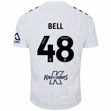 Kandiny Gyermek Luke Bell #48 Fehér Idegenbeli Jersey 2024/25 Mez Póló Ing