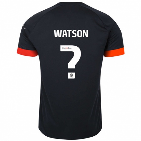 Kandiny Gyermek Louie Watson #0 Fekete Narancs Idegenbeli Jersey 2024/25 Mez Póló Ing