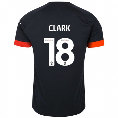 Kandiny Gyermek Jordan Clark #18 Fekete Narancs Idegenbeli Jersey 2024/25 Mez Póló Ing