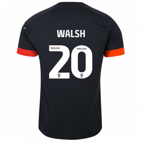 Kandiny Gyermek Liam Walsh #20 Fekete Narancs Idegenbeli Jersey 2024/25 Mez Póló Ing