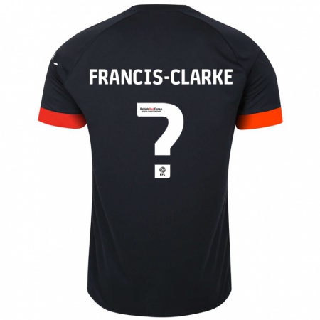 Kandiny Gyermek Aidan Francis-Clarke #0 Fekete Narancs Idegenbeli Jersey 2024/25 Mez Póló Ing