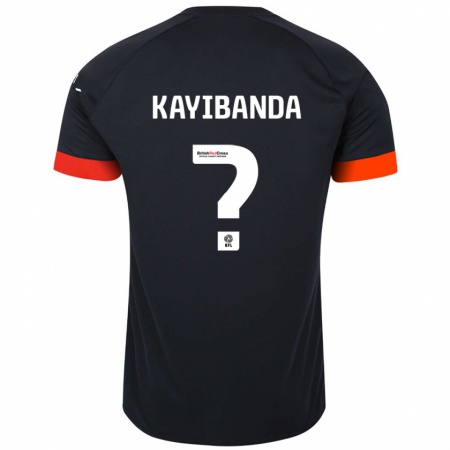 Kandiny Gyermek Claude Kayibanda #0 Fekete Narancs Idegenbeli Jersey 2024/25 Mez Póló Ing