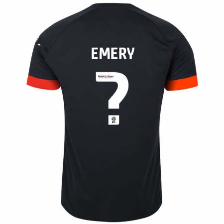 Kandiny Gyermek Charlie Emery #0 Fekete Narancs Idegenbeli Jersey 2024/25 Mez Póló Ing