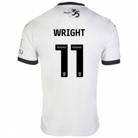 Kandiny Gyermek Callum Wright #11 Fehér Fekete Idegenbeli Jersey 2024/25 Mez Póló Ing