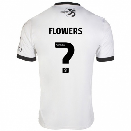 Kandiny Gyermek Lewis Flowers #0 Fehér Fekete Idegenbeli Jersey 2024/25 Mez Póló Ing