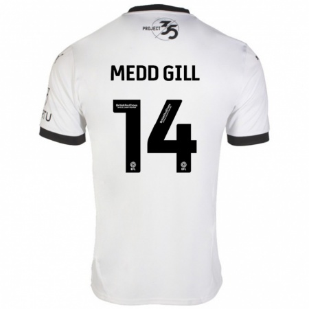 Kandiny Gyermek Tamsin Medd-Gill #14 Fehér Fekete Idegenbeli Jersey 2024/25 Mez Póló Ing