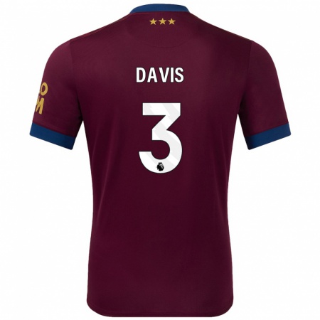 Kandiny Gyermek Leif Davis #3 Barna Idegenbeli Jersey 2024/25 Mez Póló Ing