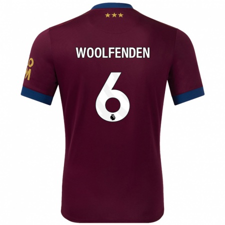 Kandiny Gyermek Luke Woolfenden #6 Barna Idegenbeli Jersey 2024/25 Mez Póló Ing