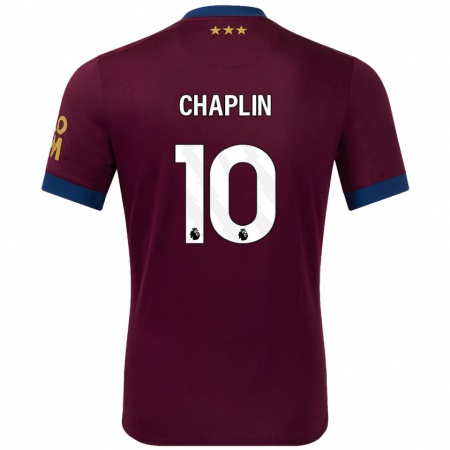 Kandiny Gyermek Conor Chaplin #10 Barna Idegenbeli Jersey 2024/25 Mez Póló Ing