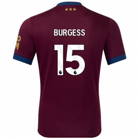 Kandiny Gyermek Cameron Burgess #15 Barna Idegenbeli Jersey 2024/25 Mez Póló Ing