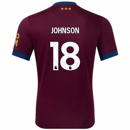 Kandiny Gyermek Ben Johnson #18 Barna Idegenbeli Jersey 2024/25 Mez Póló Ing