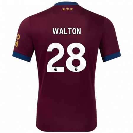 Kandiny Gyermek Christian Walton #28 Barna Idegenbeli Jersey 2024/25 Mez Póló Ing