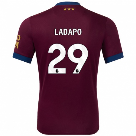 Kandiny Gyermek Freddie Ladapo #29 Barna Idegenbeli Jersey 2024/25 Mez Póló Ing