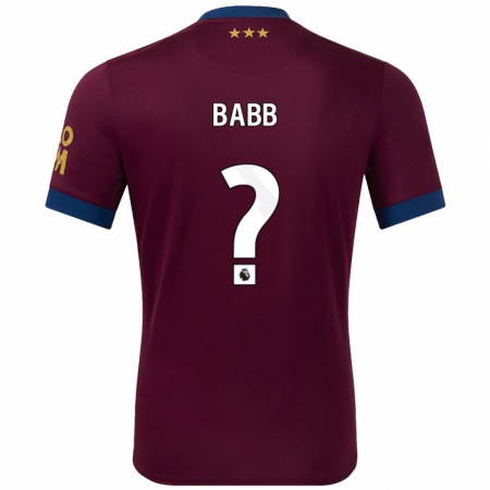 Kandiny Gyermek Daniel Babb #0 Barna Idegenbeli Jersey 2024/25 Mez Póló Ing