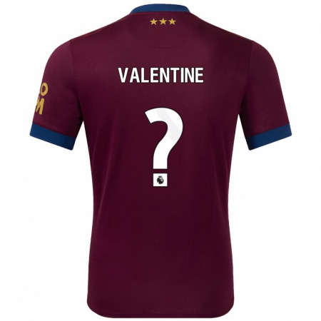 Kandiny Gyermek Nico Valentine #0 Barna Idegenbeli Jersey 2024/25 Mez Póló Ing