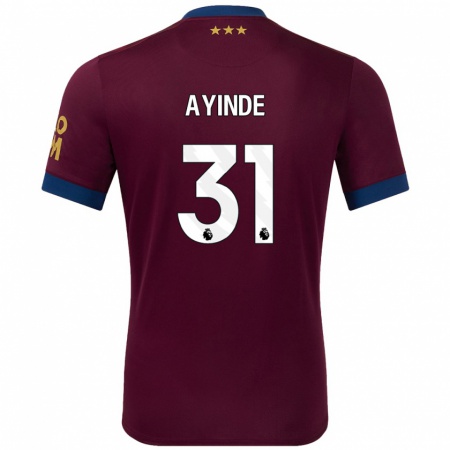 Kandiny Gyermek Leon Ayinde #31 Barna Idegenbeli Jersey 2024/25 Mez Póló Ing