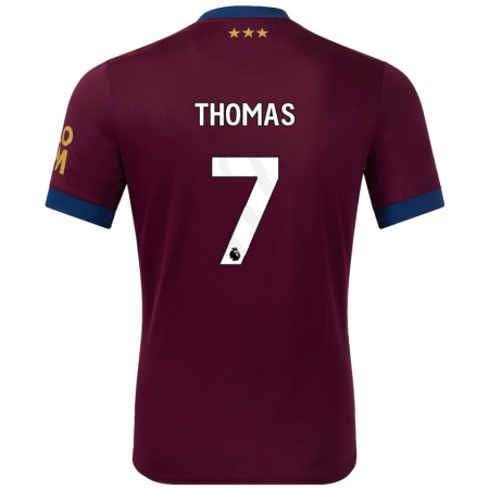 Kandiny Gyermek Natasha Thomas #7 Barna Idegenbeli Jersey 2024/25 Mez Póló Ing