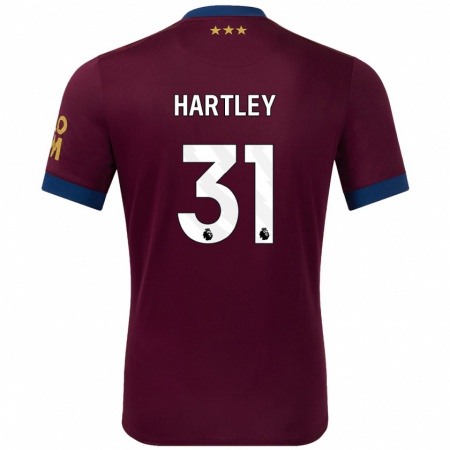 Kandiny Gyermek Laura Hartley #31 Barna Idegenbeli Jersey 2024/25 Mez Póló Ing