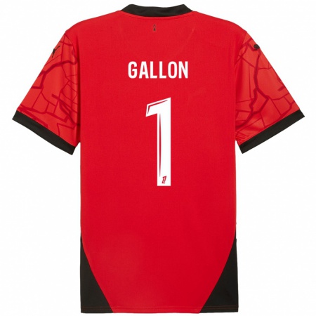 Kandiny Férfi Gauthier Gallon #1 Piros Fekete Hazai Jersey 2024/25 Mez Póló Ing