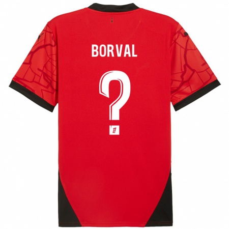 Kandiny Férfi Cyril Borval #0 Piros Fekete Hazai Jersey 2024/25 Mez Póló Ing