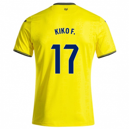 Kandiny Férfi Kiko Femenía #17 Sárga Fekete Hazai Jersey 2024/25 Mez Póló Ing