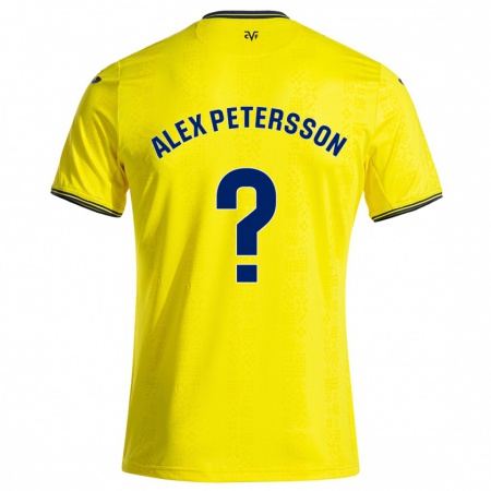 Kandiny Férfi Max Alex Petersson #0 Sárga Fekete Hazai Jersey 2024/25 Mez Póló Ing