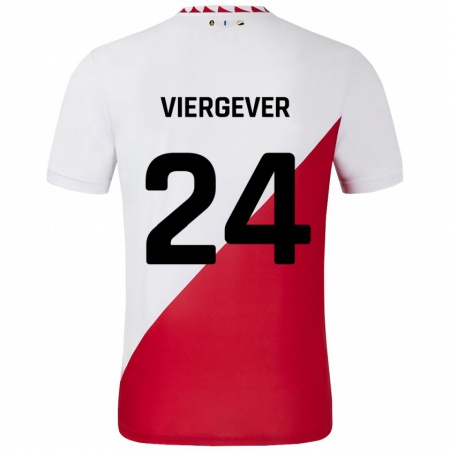 Kandiny Férfi Nick Viergever #24 Fehér Piros Hazai Jersey 2024/25 Mez Póló Ing