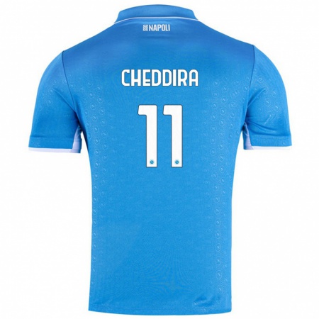 Kandiny Férfi Walid Cheddira #11 Ég Kék Hazai Jersey 2024/25 Mez Póló Ing