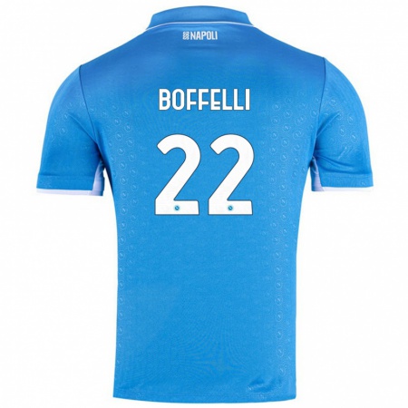 Kandiny Férfi Valerio Boffelli #22 Ég Kék Hazai Jersey 2024/25 Mez Póló Ing