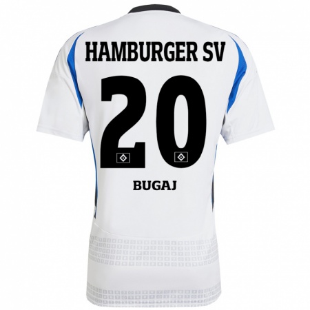 Kandiny Férfi Jan-Luca Bugaj #20 Fehér Kék Hazai Jersey 2024/25 Mez Póló Ing