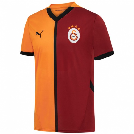 Kandiny Férfi Mehmet Akif Yıldırım #0 Sárga Piros Hazai Jersey 2024/25 Mez Póló Ing