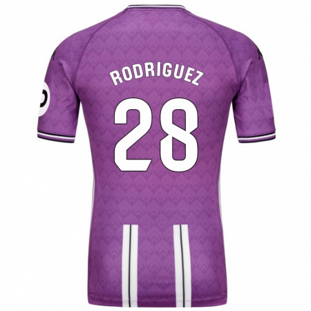 Kandiny Férfi Yago Rodríguez #28 Lila Fehér Hazai Jersey 2024/25 Mez Póló Ing