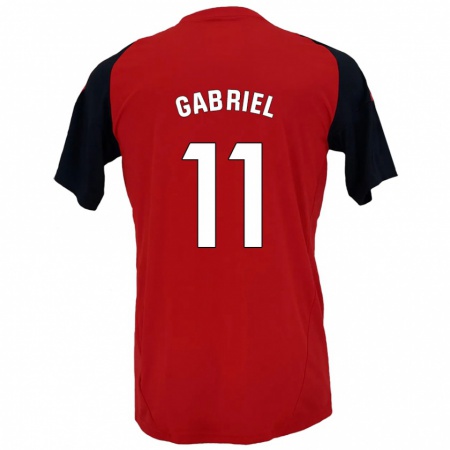 Kandiny Férfi Sergio Gabriel #11 Piros Fekete Hazai Jersey 2024/25 Mez Póló Ing