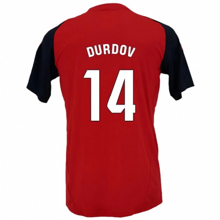 Kandiny Férfi Ivan Durdov #14 Piros Fekete Hazai Jersey 2024/25 Mez Póló Ing