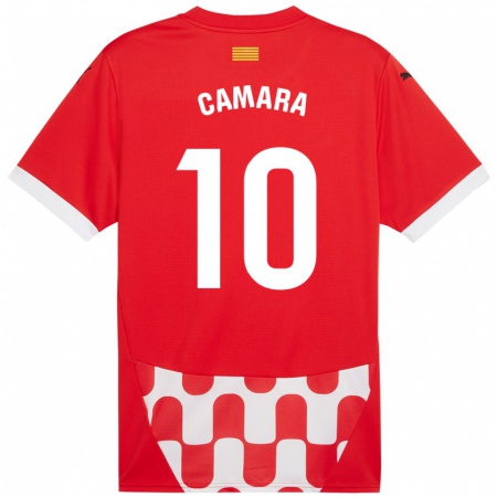 Kandiny Férfi Dawda Camara #10 Piros Fehér Hazai Jersey 2024/25 Mez Póló Ing