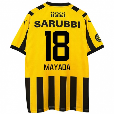 Kandiny Férfi Camilo Mayada #18 Sárga Fekete Hazai Jersey 2024/25 Mez Póló Ing