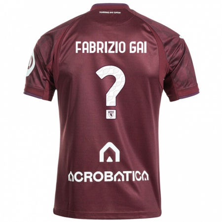 Kandiny Férfi Fabrizio Gai #0 Barna Fehér Hazai Jersey 2024/25 Mez Póló Ing