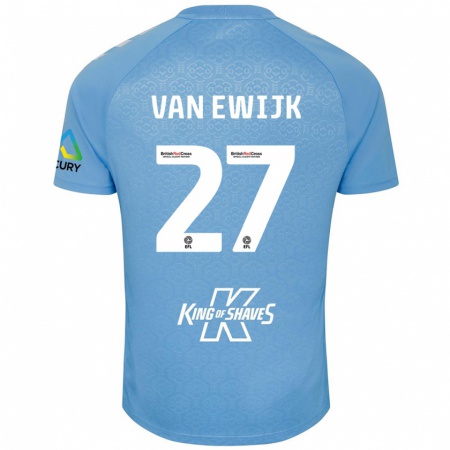 Kandiny Férfi Milan Van Ewijk #27 Kék Fehér Hazai Jersey 2024/25 Mez Póló Ing