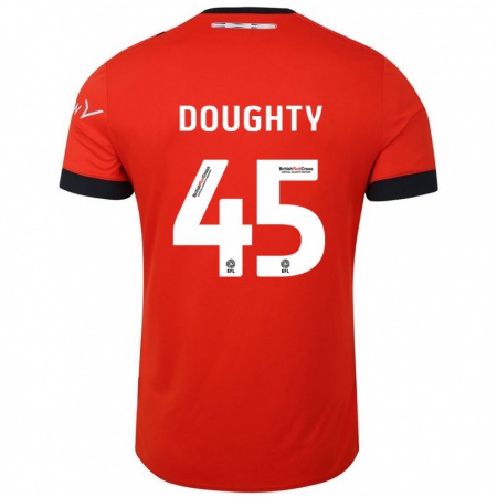 Kandiny Férfi Alfie Doughty #45 Narancssárga Fekete Hazai Jersey 2024/25 Mez Póló Ing